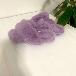 Stars Above Brooklyn Crossband Fur Slipper Color Lavender Sz 13/1 Fit W 5/6 NWT